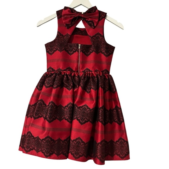 GB Girls Red Black Sleeveless Dress 7 - Picture 2 of 2